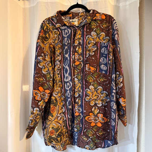 Vintage Protest 100% Silk Button Down – Men’s Small - Picture 3 of 11